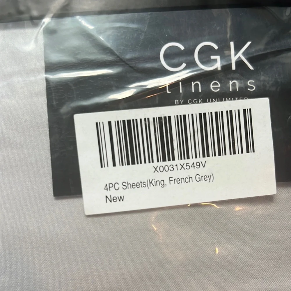 NWT King Sheet Set Luxurious Bedding grey - Picture 8 of 8